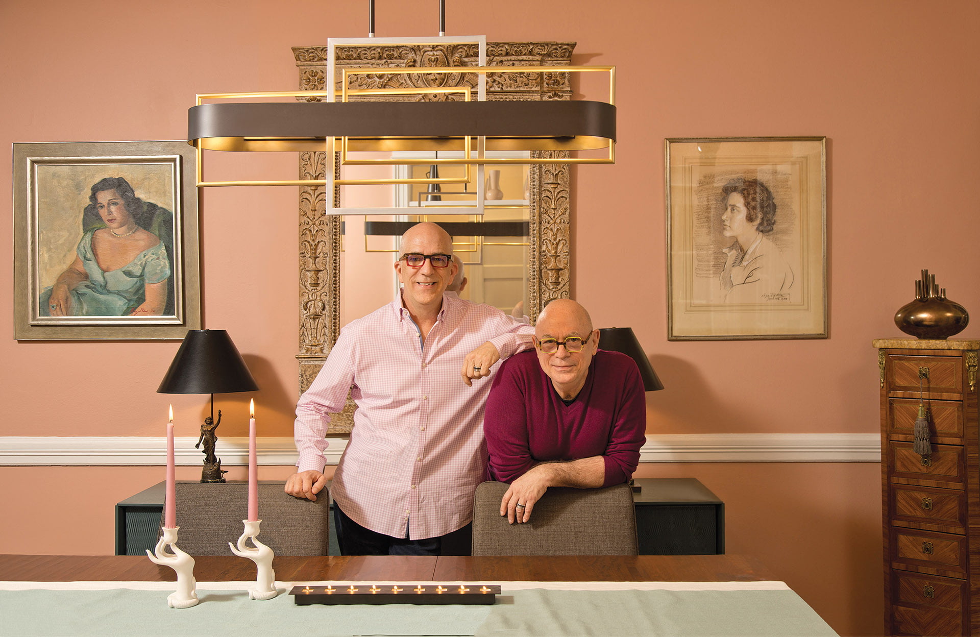 Michael Widomski and David Hagedorn enjoy entertaining in their revamped 1920 row house.